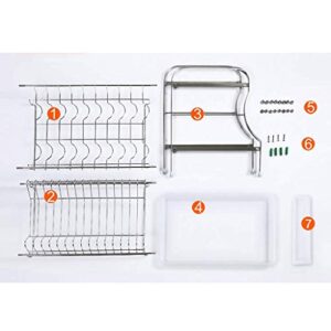 SDGH Dish Rack - Dish Drying Rack, Utensil Holder, Cutting Board Holder and Dish Drainer for Kitchen Counter