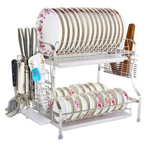 sdgh dish rack - dish drying rack, utensil holder, cutting board holder and dish drainer for kitchen counter
