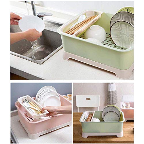 SDGH Dish Rack - Durable Mini Dish Drainer Rack and Tray Perfect for Sinks, and Compact Kitchen Sinks (Color : Gray)