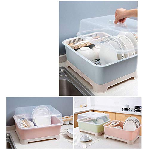 SDGH Dish Rack - Durable Mini Dish Drainer Rack and Tray Perfect for Sinks, and Compact Kitchen Sinks (Color : Gray)