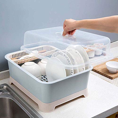 SDGH Dish Rack - Durable Mini Dish Drainer Rack and Tray Perfect for Sinks, and Compact Kitchen Sinks (Color : Gray)