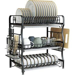 sdgh dish rack - tier dish drying rack stainless steel counter dish drainer rack with drainboard