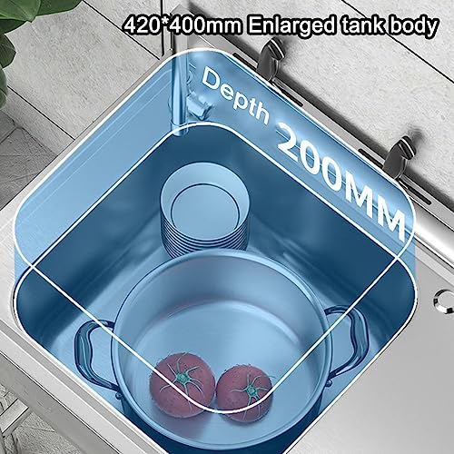 Commercial Restaurant Sink, Freestanding Stainless Steel Sink, Single Bowl Commercial Kitchen Sink w/Workbench, Stainless Steel Prep & Utility Sink for Restaurant, Kitchen, Outdoor