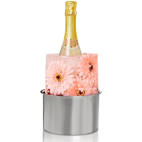 Ice Bucket Mold,Ice Mold Wine Bottle Chiller,Champagne Bucket Ice Mold, Flower/Fruits/Any Decoration to DIY Your Champagne Bucket Ice Mold For Special Parties/Bar/Holiday/Wedding,Beautiful & Creative