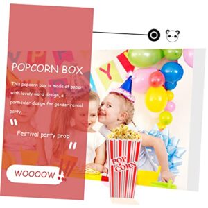 HEMOTON 30 Pcs Popcorn Popcorn Bucket Microwave Containers Disposable Food Containers Snack Container Oil Proof Popcorn Cup Disposable Popcorn Buckets Paper Popcorn Boxes Popcorn Bag Candy