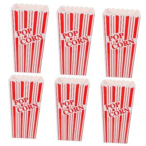 HEMOTON 30 Pcs Popcorn Popcorn Bucket Microwave Containers Disposable Food Containers Snack Container Oil Proof Popcorn Cup Disposable Popcorn Buckets Paper Popcorn Boxes Popcorn Bag Candy