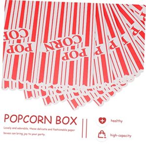 HEMOTON 30 Pcs Popcorn Popcorn Bucket Microwave Containers Disposable Food Containers Snack Container Oil Proof Popcorn Cup Disposable Popcorn Buckets Paper Popcorn Boxes Popcorn Bag Candy