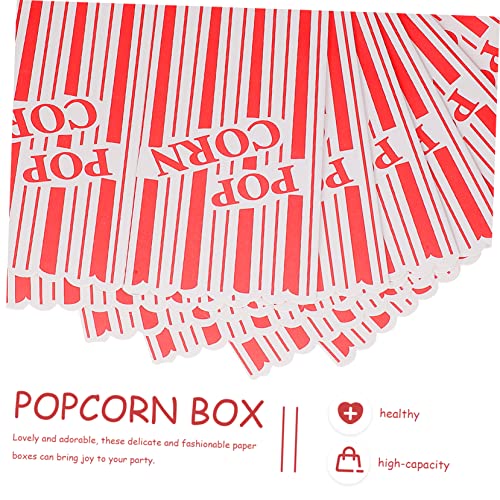 HEMOTON 30 Pcs Popcorn Popcorn Bucket Microwave Containers Disposable Food Containers Snack Container Oil Proof Popcorn Cup Disposable Popcorn Buckets Paper Popcorn Boxes Popcorn Bag Candy