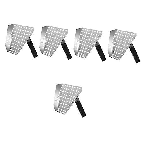 HEMOTON 5pcs French Fries Shovel Popcorn Machine Popcorn Metal Pooper Scooper Utility Scoop French Fries Scoop Popcorn Speed Scoop Kitchen Supplies French Fry Scoop Kitchen Grain Scoop