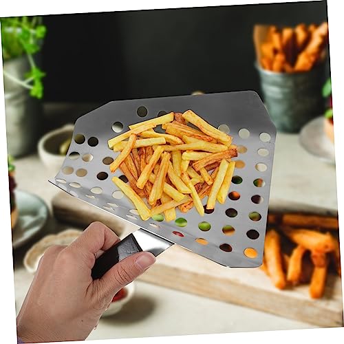 HEMOTON 5pcs French Fries Shovel Popcorn Machine Popcorn Metal Pooper Scooper Utility Scoop French Fries Scoop Popcorn Speed Scoop Kitchen Supplies French Fry Scoop Kitchen Grain Scoop