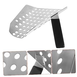 HEMOTON 3pcs French Fries Shovel Popcorn Machine Popcorn Metal Pooper Scooper Ice Scooper Perforated Metal Scoop Scooper for Snacks Ice Cube Shovel Kitchen Gadgets Kitchen Grain Scoop Food