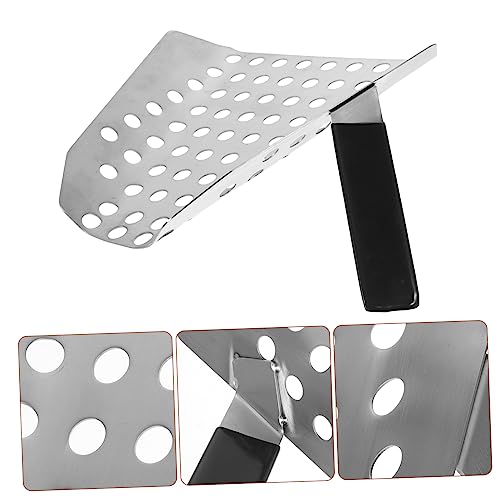 HEMOTON 3pcs French Fries Shovel Popcorn Machine Popcorn Metal Pooper Scooper Ice Scooper Perforated Metal Scoop Scooper for Snacks Ice Cube Shovel Kitchen Gadgets Kitchen Grain Scoop Food