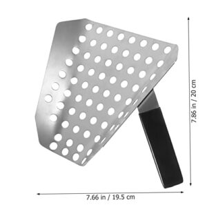 HEMOTON 3pcs French Fries Shovel Popcorn Machine Popcorn Metal Pooper Scooper Ice Scooper Perforated Metal Scoop Scooper for Snacks Ice Cube Shovel Kitchen Gadgets Kitchen Grain Scoop Food