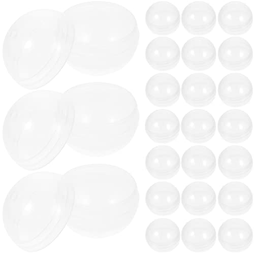 Clear Plastic Hanging Ball 50pcs Vending Machine Small Clear Empty Round Cases 45MM for Gumball Containers Stands Molds Hidden Surprise Treasure Inserts and Party Favors