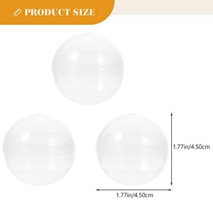 Clear Plastic Hanging Ball 50pcs Vending Machine Small Clear Empty Round Cases 45MM for Gumball Containers Stands Molds Hidden Surprise Treasure Inserts and Party Favors