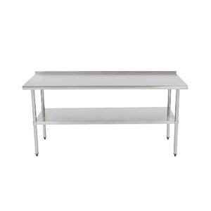 pearington nsf certified stainless steel kitchen prep and work table, commercial work table for restaurant and home, 72" x 30", stainless steel