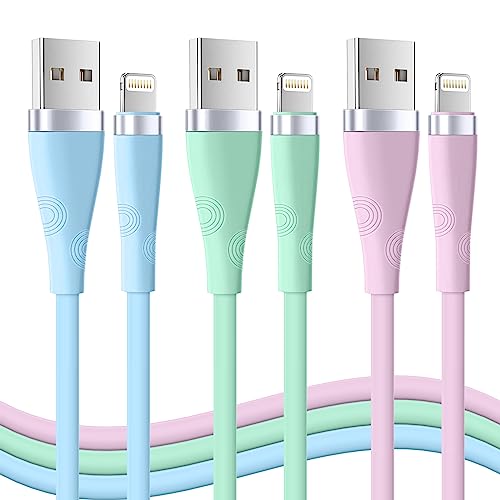 iPhone Charger 3Pack 6FT [Apple MFi Certified] Lightning Cable USB Fast Charging Cord iPhone Charging Cable Compatible with iPhone 14 13 12 11 Pro Max XR XS X 8 7 6 Plus SE iPad(Multi-Color)