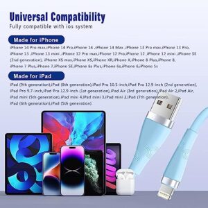 iPhone Charger 3Pack 6FT [Apple MFi Certified] Lightning Cable USB Fast Charging Cord iPhone Charging Cable Compatible with iPhone 14 13 12 11 Pro Max XR XS X 8 7 6 Plus SE iPad(Multi-Color)