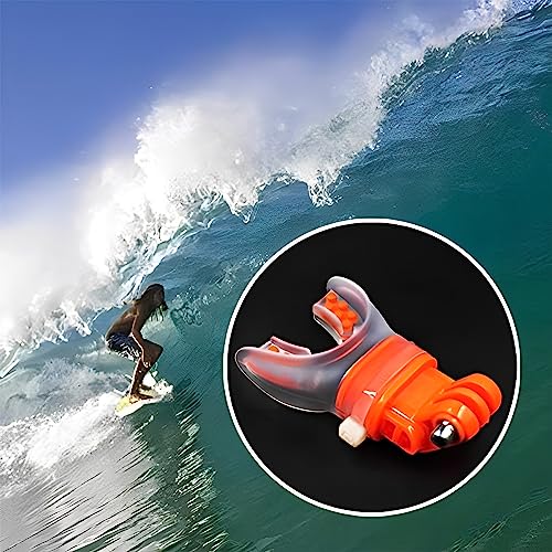 REYGEAK Mouth Mount for GoPro HERO11/10/9 Action 3, Bite Mount Mouthpiece Holder POV Filming for Hero 11 10 9 8 7 Surfing Kayaking Including Floating Module