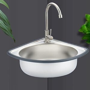 Stainless Steel 201 Sink, Triangular Basin Sink, Kitchen Washing Vegetables, Small Household Sink Bar