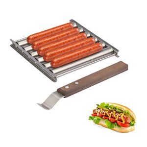 stainless steel hot dog roller and corrosion resistant hot dog roller for evenly cooking hot dog or sausage