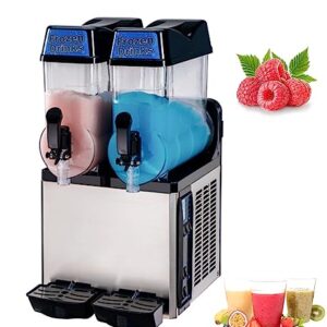 AIANDE Commercial Slushy Machine,24L Frozen Margarita Machine,800W Slush Drink Maker,2 Bowl Slushie Machine,Stainless Steel