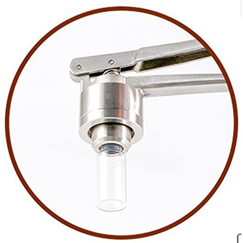 Hand Held Capping Machine, Portable Hand Sealing Machine, Stainless Steel Capper Gland Clamp, for 13mm, 20mm Plastic Cap, Aluminum Cap, Perfume Bottles (13mm)