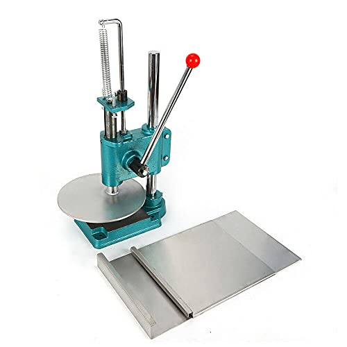 9.5" Household Manual Pastry Press Machine, Pastry Press Premade Pizza Dough Pizza Presser with Cast Iron Base, Pizza Dough Press Machine for Home or Commercial Use