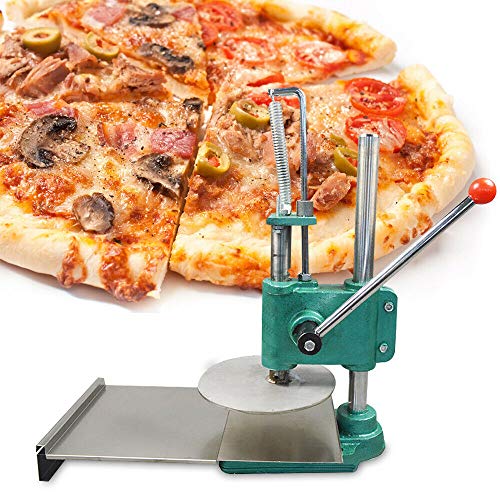 9.5" Household Manual Pastry Press Machine, Pastry Press Premade Pizza Dough Pizza Presser with Cast Iron Base, Pizza Dough Press Machine for Home or Commercial Use