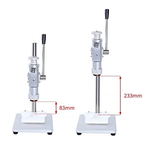 Perfume Bottle Sealing Crimping Machine, Manual Pneumatic Capping Machine, with Stainless Steel Non-Slip Handle, Adjustable Heigh, for Plastic, Metal, Glass (Bottle Mouth Outer Diameter 13MM)