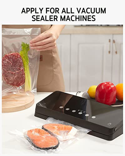 Syntus Vacuum Sealer Bags, 6 Pack + 150 Combo Size Commercial Grade Bags Rolls, Food Vac Bags for Storage, Meal Prep or Sous Vide