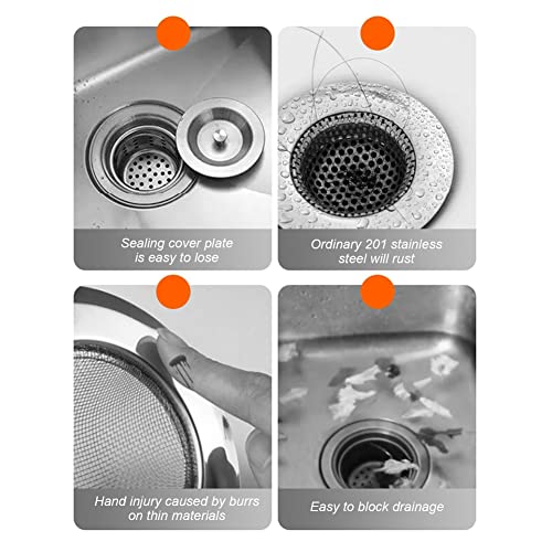 Stainless Steel Sink Strainer, Kitchen Multi Hole Mesh Sink Filter Stopper, Sink Accessories