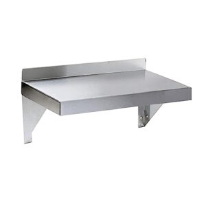 amgood 06" width x 10" length | stainless steel wall shelf | square edge | metal shelving | heavy duty | commercial grade | wall mount | nsf certified