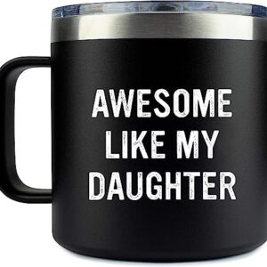 Edizzone Funny Mug for Dads (Awesome Like My Daughter) Dad Gifts - Best Dad Birthday Gift - Gifts for Dad From Daughter - Cool Gifts for Dad - Christmas Gifts for Dad - Dad Gifts From Daughter