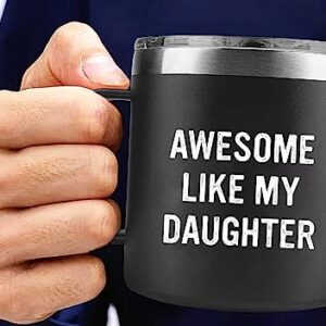 Edizzone Funny Mug for Dads (Awesome Like My Daughter) Dad Gifts - Best Dad Birthday Gift - Gifts for Dad From Daughter - Cool Gifts for Dad - Christmas Gifts for Dad - Dad Gifts From Daughter