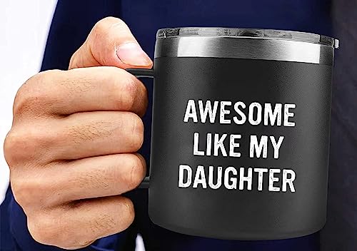 Edizzone Funny Mug for Dads (Awesome Like My Daughter) Dad Gifts - Best Dad Birthday Gift - Gifts for Dad From Daughter - Cool Gifts for Dad - Christmas Gifts for Dad - Dad Gifts From Daughter