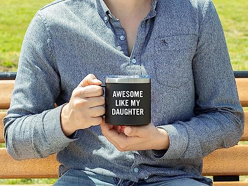 Edizzone Funny Mug for Dads (Awesome Like My Daughter) Dad Gifts - Best Dad Birthday Gift - Gifts for Dad From Daughter - Cool Gifts for Dad - Christmas Gifts for Dad - Dad Gifts From Daughter