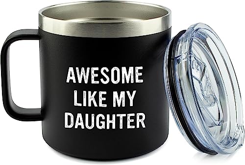 Edizzone Funny Mug for Dads (Awesome Like My Daughter) Dad Gifts - Best Dad Birthday Gift - Gifts for Dad From Daughter - Cool Gifts for Dad - Christmas Gifts for Dad - Dad Gifts From Daughter