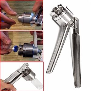 UPIKIT 13mm/15mm/20mm Spray Bottle Capping Machine,Medical/Hand Held Capping Machine,Stainless Steel,Flip Off Caps Hand Sealing Machine,15mm-AluminumPlastic