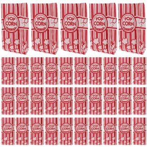 paper popcorn bags bulk 100pcs paper popcorn bags individual servings oil resistant popcorn container popcorn machine accessories for popcorn bars movie nights concessions