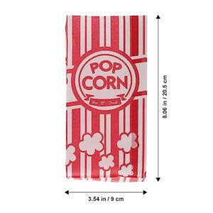 Paper Popcorn Bags Bulk 100pcs Paper Popcorn Bags Individual Servings Oil Resistant Popcorn Container Popcorn Machine Accessories for Popcorn Bars Movie Nights Concessions