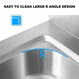 Kitchen Sink,Free Standing Sink Commercial,with Faucet And Workbench,Commercial Kitchen Utility Sink With Stand,for Outdoor Indoor, Garage, Laundry/Utility Room ( Size : A , Color : COLD ALONE_100CM )