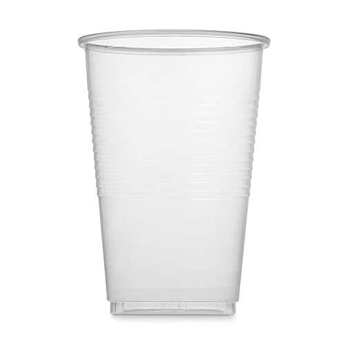 Munfix 250 Pack 16 Oz Clear Plastic Cups, Disposable Drinking Cups, Plastic Party Cups, Transparent Plastic Cups Bulk for Birthday Parties, Picnics, Ceremonies, and All Events