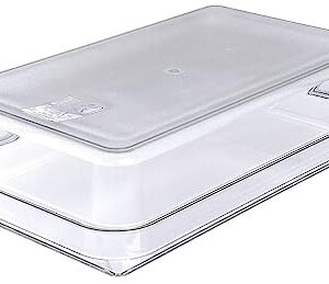 Soro Essentials – Full Size x 4" Deep Polycarbonate Food Pan- Plastic Clear Food Pan Stackable with Capacity Indicator Restaurant Commercial Hotel Pans for Fruits Vegetables Beans Corns- NSF