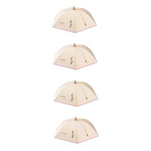 hemoton 4pcs insulation food cover outdoor food covers portable tent dining table protector picnic food cover dessert display cover food warmer cover heat preservation food covers for home