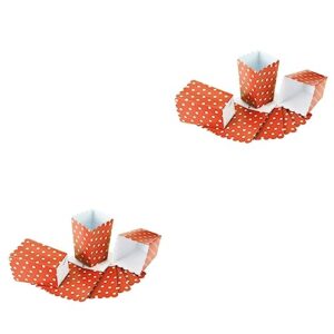 alasum 48 pcs popcorn boxes disposable containers poptarts paper snack boxes paper popcorn buckets polka dot decorative items red popcorn containers