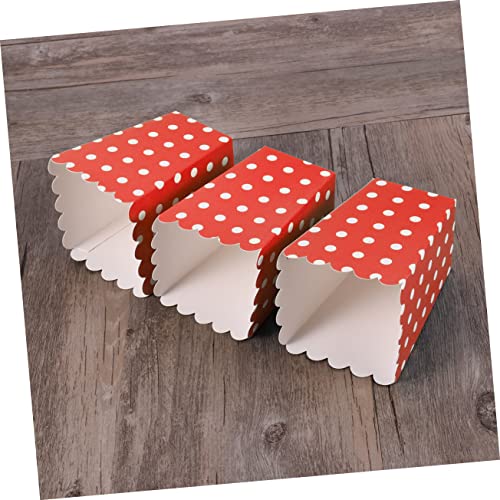 Alasum 48 Pcs Popcorn Boxes Disposable Containers Poptarts Paper Snack Boxes Paper Popcorn Buckets Polka Dot Decorative Items Red Popcorn Containers