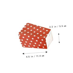 Alasum 48 Pcs Popcorn Boxes Disposable Containers Poptarts Paper Snack Boxes Paper Popcorn Buckets Polka Dot Decorative Items Red Popcorn Containers