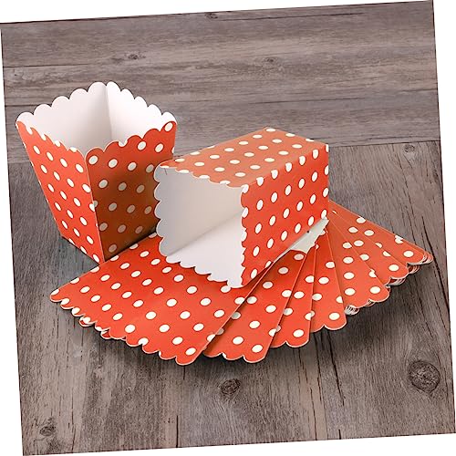 Alasum 48 Pcs Popcorn Boxes Disposable Containers Poptarts Paper Snack Boxes Paper Popcorn Buckets Polka Dot Decorative Items Red Popcorn Containers