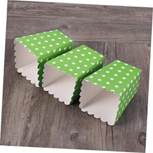 SAFIGLE 48 Pcs Popcorn Boxes Paper Snack Boxes Popcorn Holder Party Decoration Supplies Green European and American Container Popcorn Boxes Dot Design Snack Box Party Popcorn Cups